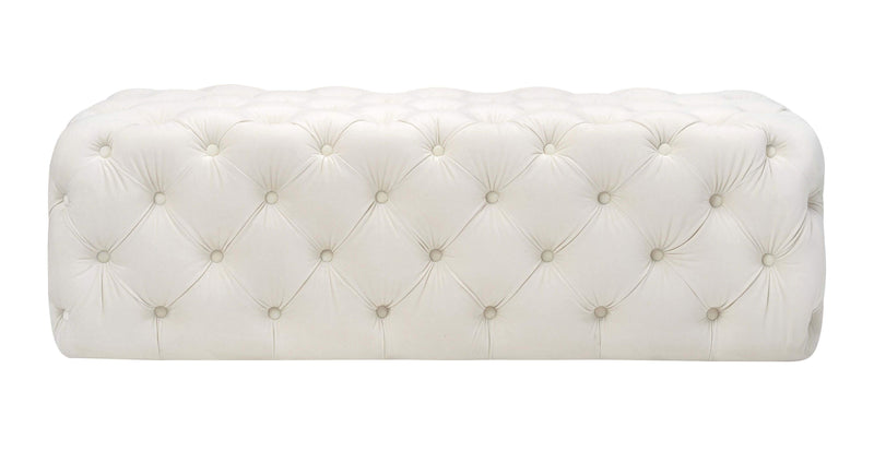 Kaylee Jumbo Velvet Ottoman