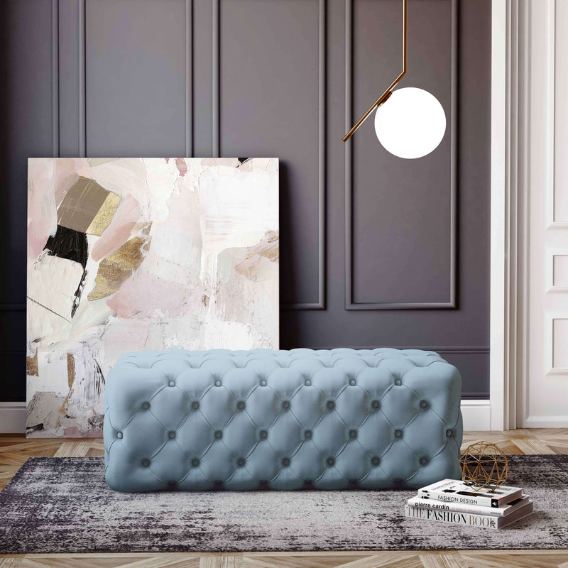 Kaylee Jumbo Velvet Ottoman