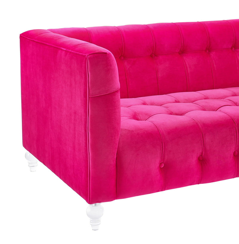 Bea Pink Velvet Sofa - hollywood-glam-furnitures