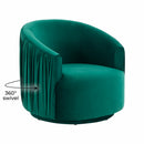 London Pleated Swivel Chair