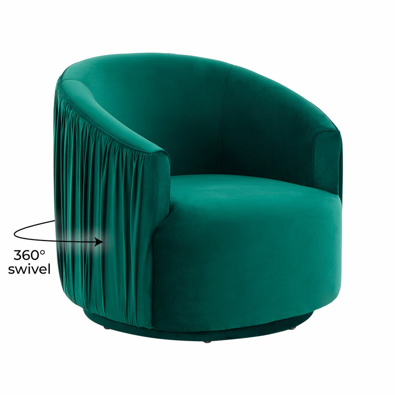 London Pleated Swivel Chair
