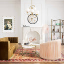 London Pleated Swivel Chair