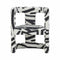 Ada Velvet Chair In Black Brushstroke Pattern