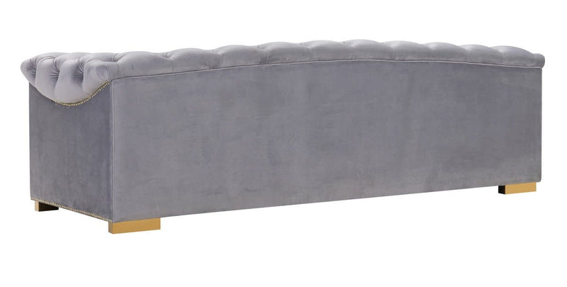 Farah Grey Velvet Sofa - hollywood-glam-furnitures