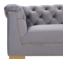 Farah Grey Velvet Sofa - hollywood-glam-furnitures