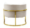 Magnolia Spotted Cream Chair with Gold Base