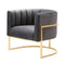 Magnolia Velvet Accent Chair Gold Base