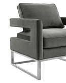 Avery Grey Velvet Chair