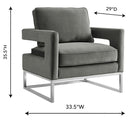Avery Grey Velvet Chair