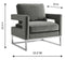 Avery Grey Velvet Chair