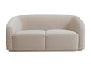 Yara Pleated Velvet Loveseat