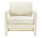 Avery Velvet Accent Chair with Gold Legs