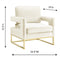 Avery Velvet Accent Chair with Gold Legs