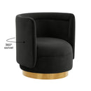 Remy Velvet Swivel Chair