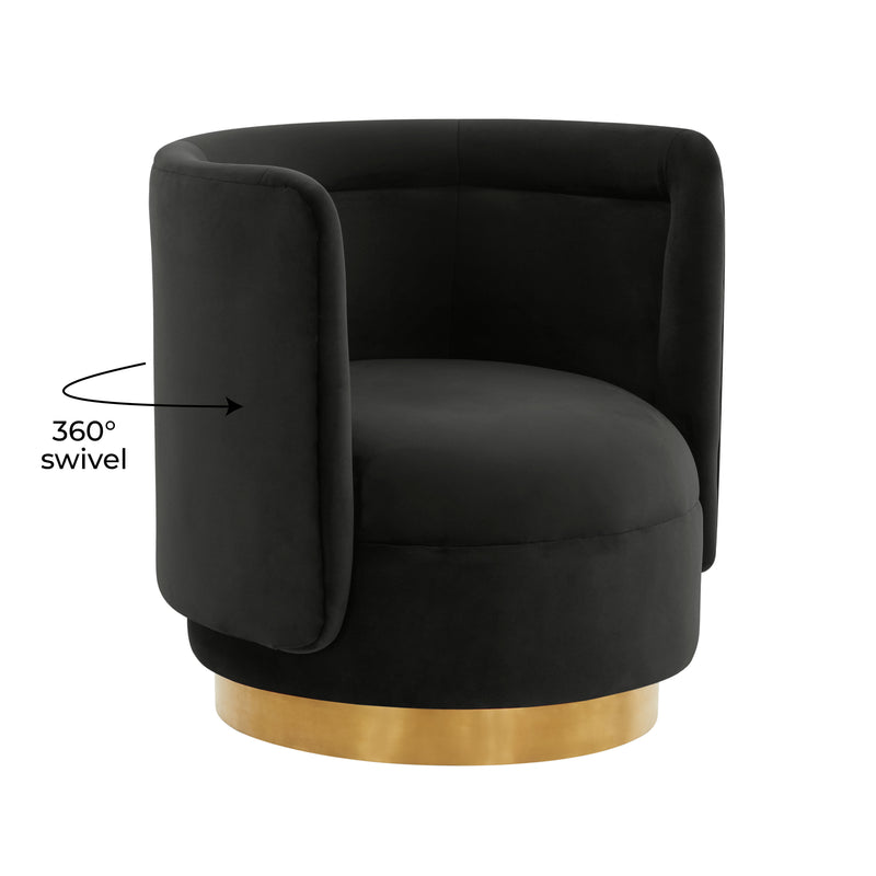 Remy Velvet Swivel Chair