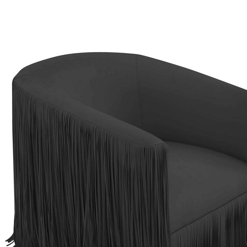 Shag Me Vegan Leather Swivel Chair