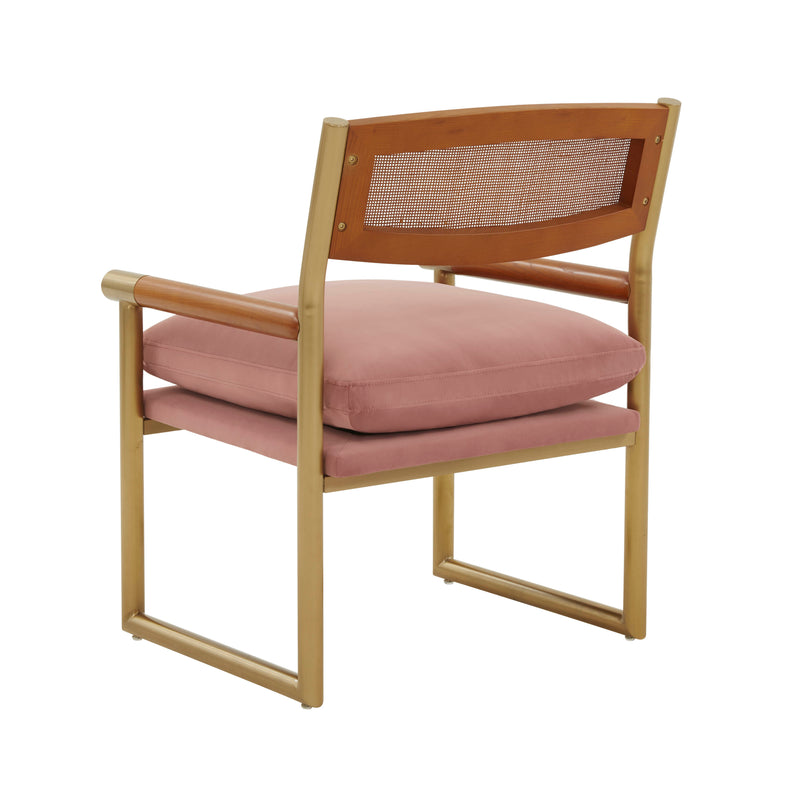 Harlow Rattan  Velvet Chair