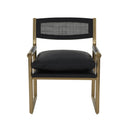 Harlow Black Vegan Leather Chair