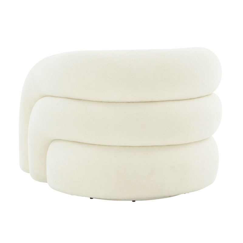 Slipper Velvet Swivel Chair