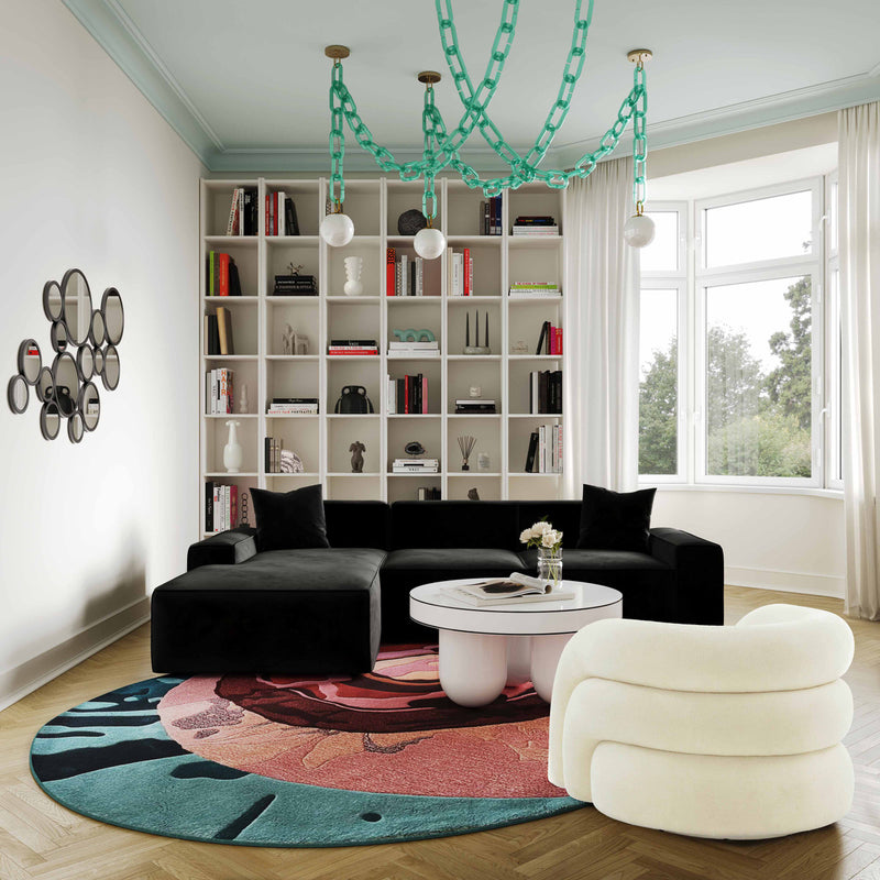 Slipper Velvet Swivel Chair