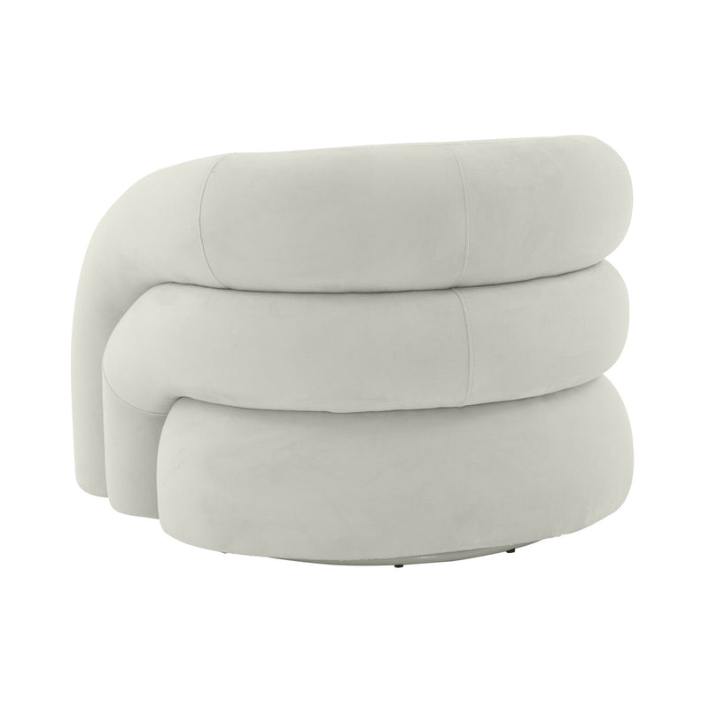 Slipper Velvet Swivel Chair