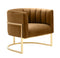 Magnolia Velvet Accent Chair Gold Base