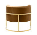 Magnolia Velvet Accent Chair Gold Base