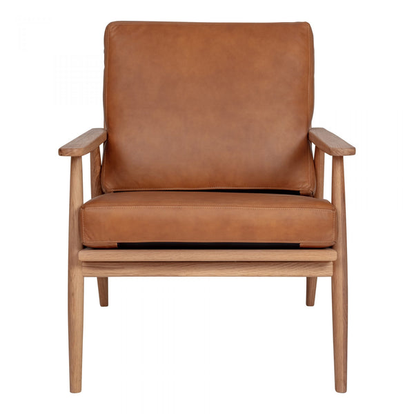 Harper Leather Lounge chair Tan