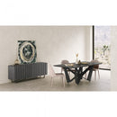 Burton Fabric Dining Chair Light Grey - Set Of Two