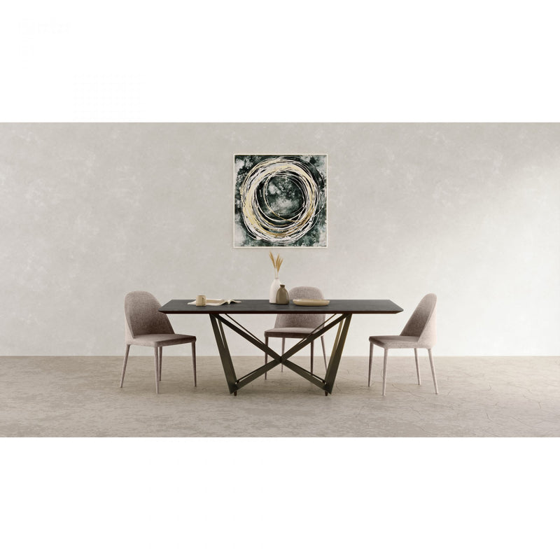 Burton Fabric Dining Chair Light Grey - Set Of Two