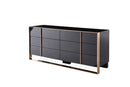 Nova Domus Cartier Modern Black & Rosegold Bedroom Set