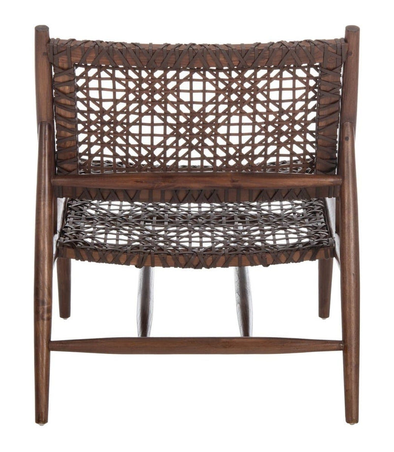 Bandelier Leather Weave Accent Chair
