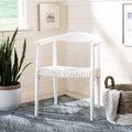 Juneau Leather Woven Accent Chair
