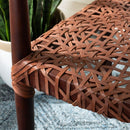 Juneau Leather Woven Accent Chair