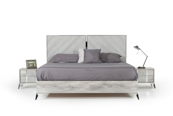 Nova Domus Alexa Italian Modern Grey Bed