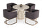 Modrest Yukon Modern Fabric and Antique Brass Dining Chair