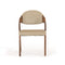 Modrest Arlo Mid-Century Beige & Walnut Dining Chair (Set of 2)