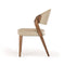 Modrest Arlo Mid-Century Beige & Walnut Dining Chair (Set of 2)