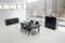 A&X Skyline - Modern Black Crocodile Lacquer Extendable Dining Table