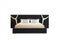 Modrest Aspen - Eastern King Glam Black Velvet & Gold Bed