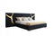 Modrest Aspen - Eastern King Glam Black Velvet & Gold Bed