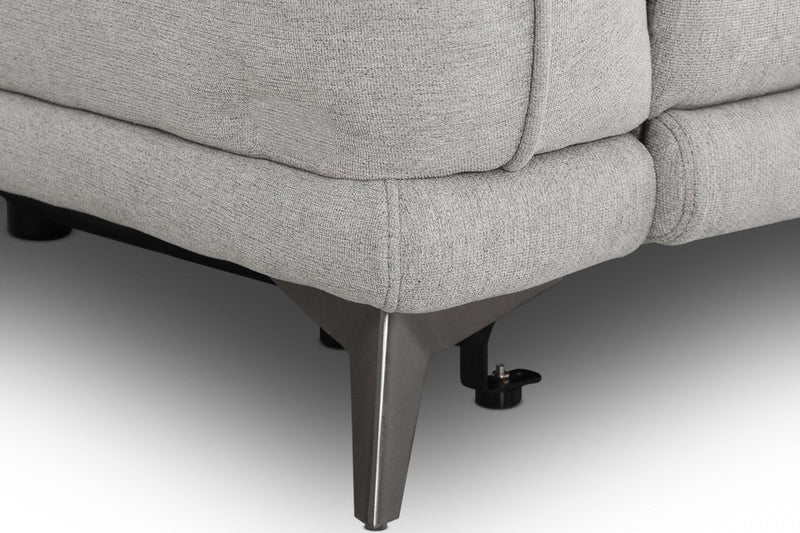 Divani Casa Austria - Modern Grey Fabric Loveseat w/ Electric Recliners