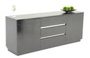 A&X Skyline Modern Black Crocodile Lacquer Buffet
