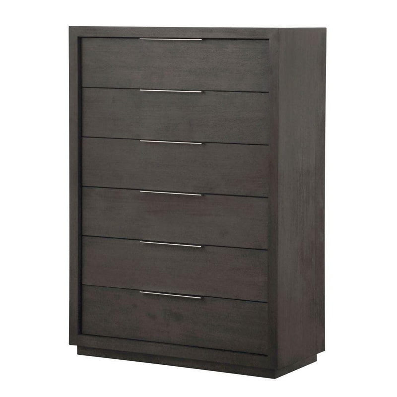 Oxford Six Drawer Chest in Basalt Grey