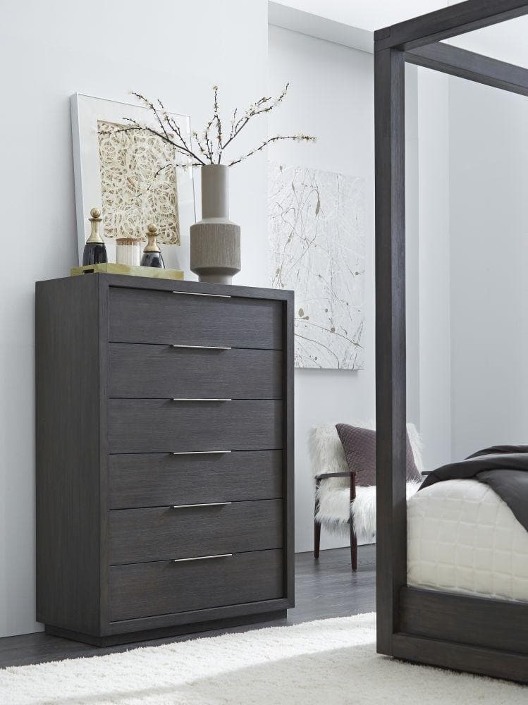 Oxford Six Drawer Chest in Basalt Grey