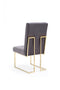 Modrest Legend Modern Grey Fabric & Gold Dining Chair (Set of 2)
