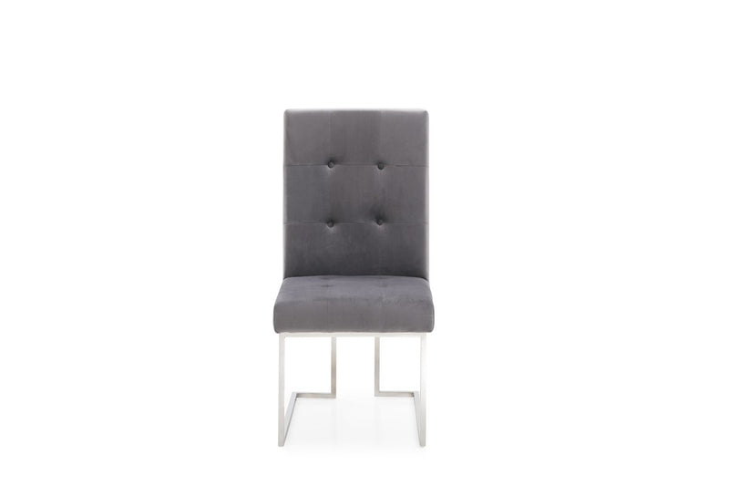 Modrest Legend Modern Fabric & Stainless Steel Dining Chair (Set of 2)