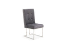 Modrest Legend Modern Fabric & Stainless Steel Dining Chair (Set of 2)