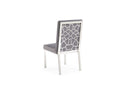 Modrest Reba Modern Grey Velvet & Stainless Steel Dining Chair (Set of 2)