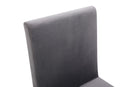 Modrest Reba Modern Grey Velvet & Stainless Steel Dining Chair (Set of 2)